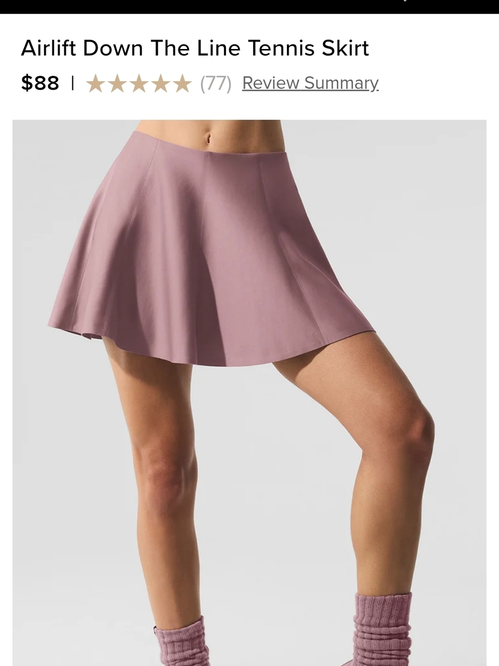 ALO Yoga Circle Skirt in Dusty Mauve